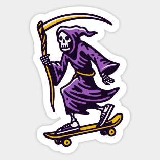 Grim reaper skateboard Sticker